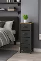 Commode à 4 tiroirs Organisateur de chambre à coucher Armoire à jouets en cuir avec tiroirs pour enfants