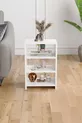 Table de chevet à 4 étagères, table de chevet pour chambre à coucher, table de chevet avec compartiments, table de chevet de chevet