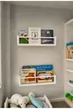 Étagère murale en MDF par deux, bibliothèque blanche