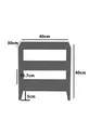 Table de chevet à 2 étagères, table de chevet pour chambre à coucher, table de chevet avec compartiments, table de chevet de chevet