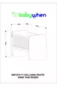 Berceau Balançant et Fixe pour Bébé à Côté de la Mère - Lit Bébé - Lit Parc - Bois - cm -