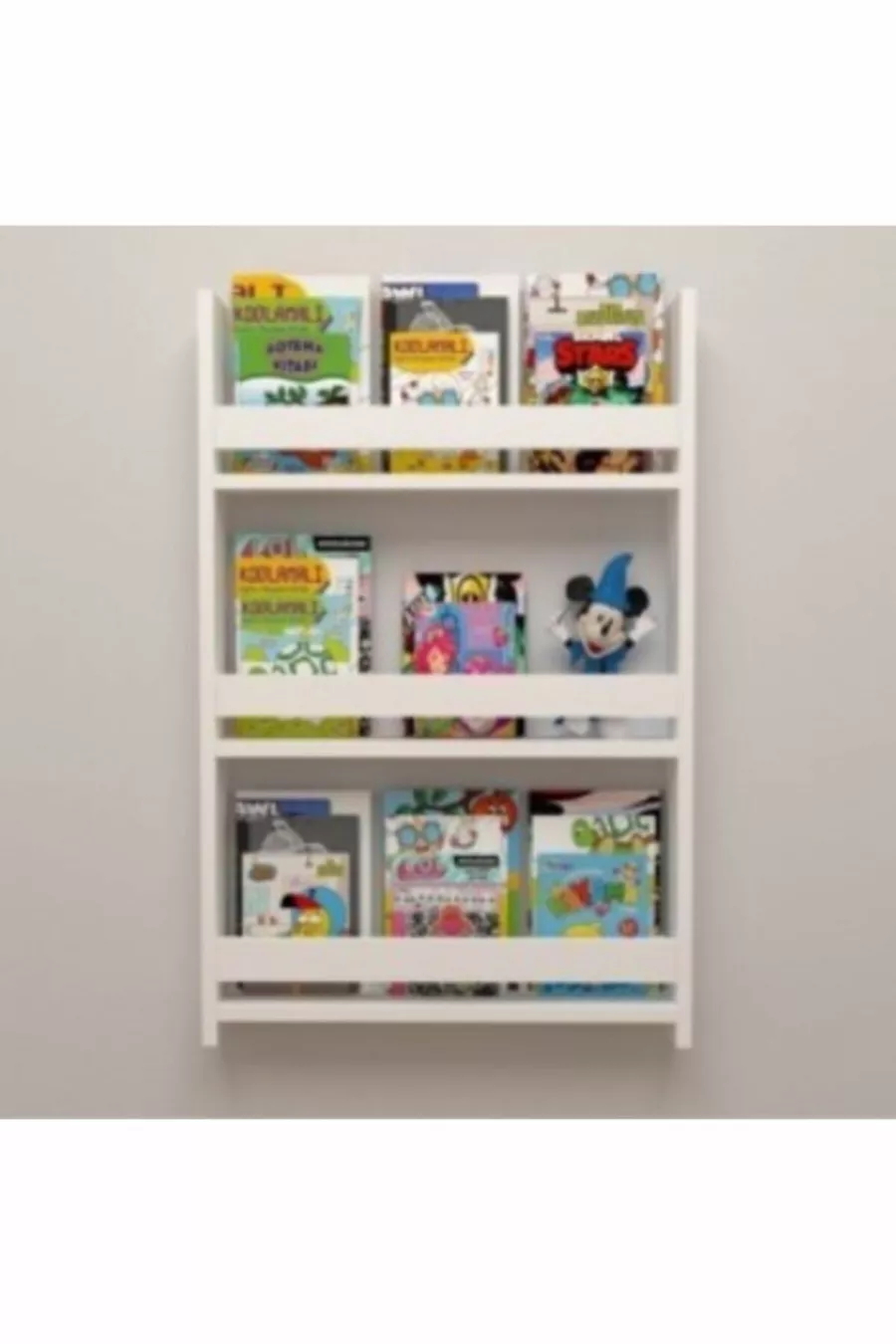 Bibliothèque éducative blanche Montessori pour chambre d'enfant
