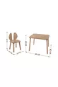 Table d'activité Safir Chêne Naturel avec 2 Chaises Ensemble Table et Chaises pour Enfants