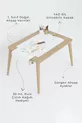 Table d'activité en bois résistante à l'eau pour enfants