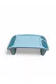 Bureau de loisir en plastique, table pour ordinateur portable, bleu