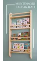 Bibliothèque Montessori Bibliothèque pour chambre d'enfant Montessori Bibliothèque en bois naturel Bibliothèque en bois x cm