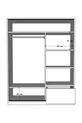 GM  ARMOIRE COULISSANTE VIOLET ET BLANC