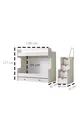Lit superposé, Lit superposé avec tiroirs Zenit Plus, Armoire à 3 portes, 3 matelas confort