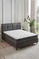 Ensemble 3 pièces Lit, Sommier et Tête de lit Dream Line - Gris foncé, Anthracite