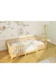ALAZ - LIT DE SOL EN BOIS NATUREL POUR BÉBÉS ET ENFANTS, POUVANT ÊTRE UTILISÉ DEVANT MONTESSORI