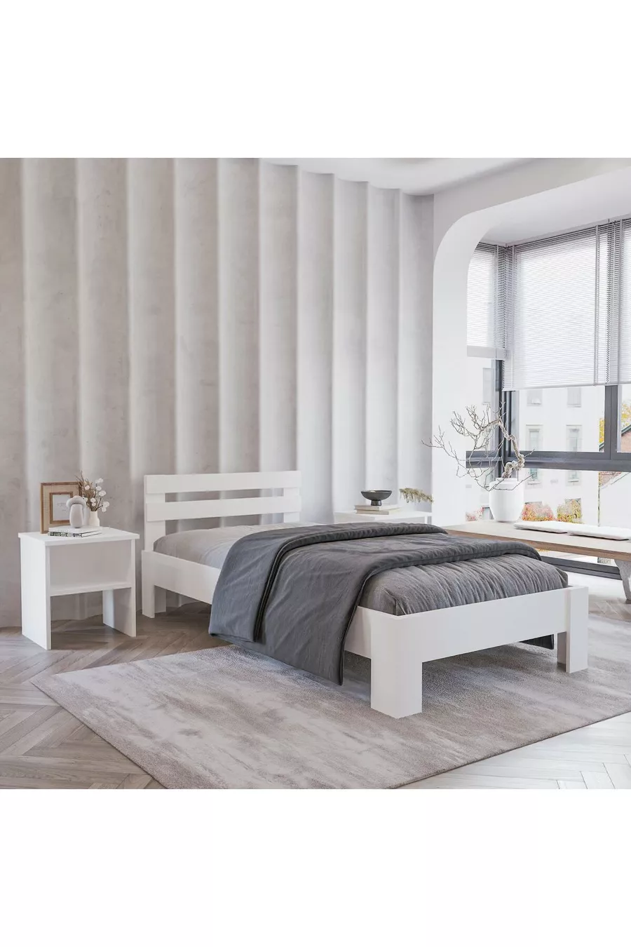 Lit en MDF Compatible Simple et Double | Installation Facile
