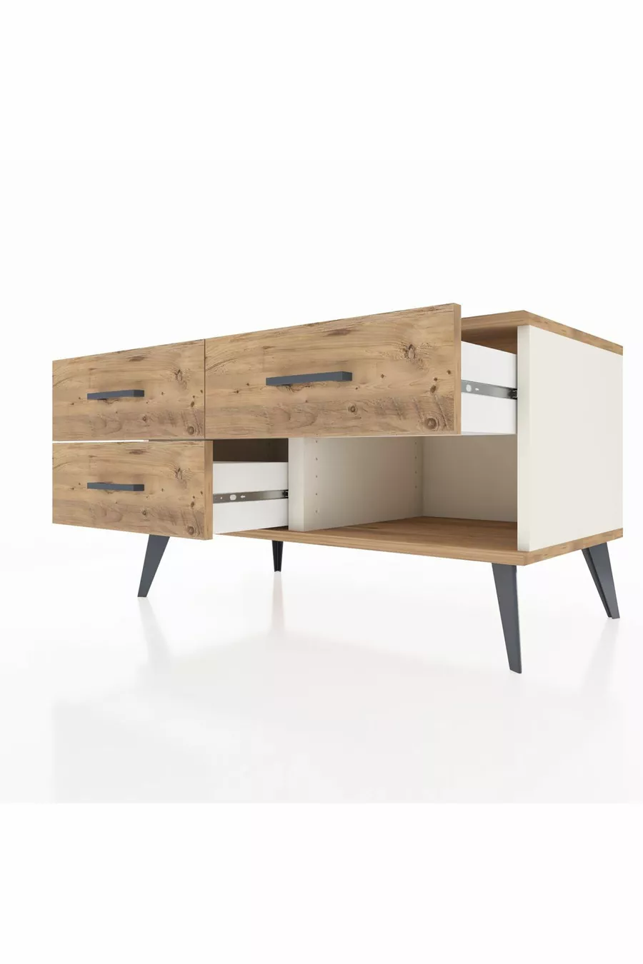 Commode Hyperion 3 tiroirs Pierre de lune-Sapin
