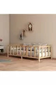 Lit Montessori Unisexe pour Bébé et Enfant avec Portes en Bois Naturel