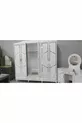 ENSEMBLE DE CHAMBRE À COUCHER SULTAN EN MDF AVEC DÉTAILS ARGENTÉS