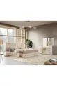Chambre à coucher Dubaï avec sommier et LED en MDF