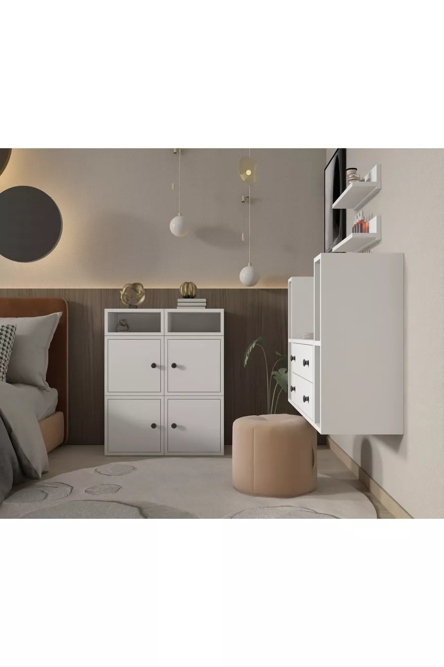 Ensemble de chambre à coucher modulable /