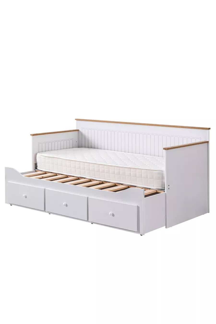 Lit superposé avec tiroirs, Lit double Marmaris Divan avec sommier relevable + Matelas doux