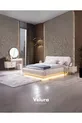 Ensemble de chambre Tress (armoire d'angle à 9 portes + commode + table de chevet + lit)
