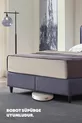 Lit Ionic Energy Pro - Base Lento - Ensemble Tête de Lit Somni 3 pièces - Noir