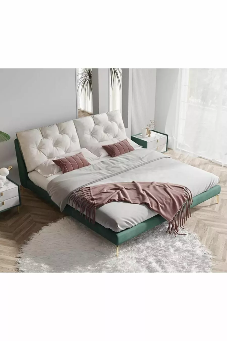 Lit Mdf Roza (MATELAS INCLUS)