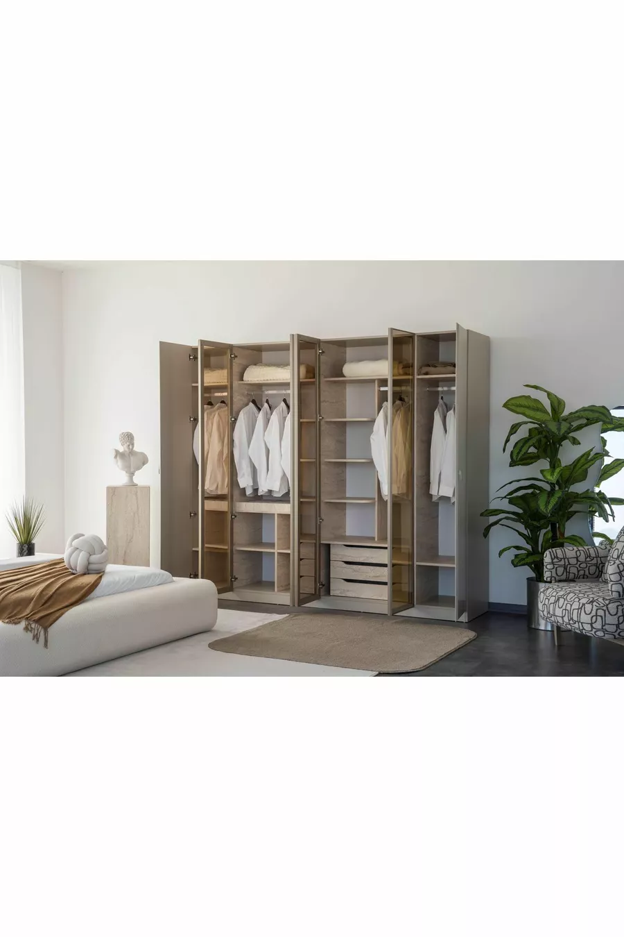 ENSEMBLE DE CHAMBRE À COUCHER MOCHA