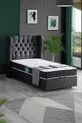 Ensemble de lit confort Riga avec sommier simple et tête de lit, anthracite