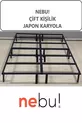 Lit double en acier inoxydable  Cm, non basculant, lit japonais