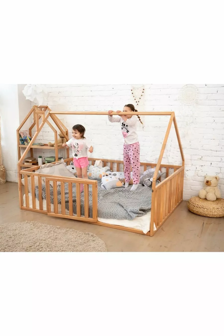 Lit Montessori en bois - Lit en bois massif - Lit pour enfants et bébés Montessori