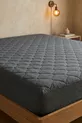 Protège-matelas en coton matelassé, ajustable, bord complet, imperméable, gris