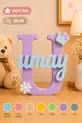 Plaque en plastique personnalisée avec prénom de  cm / pour chambre de bébé et d'enfant