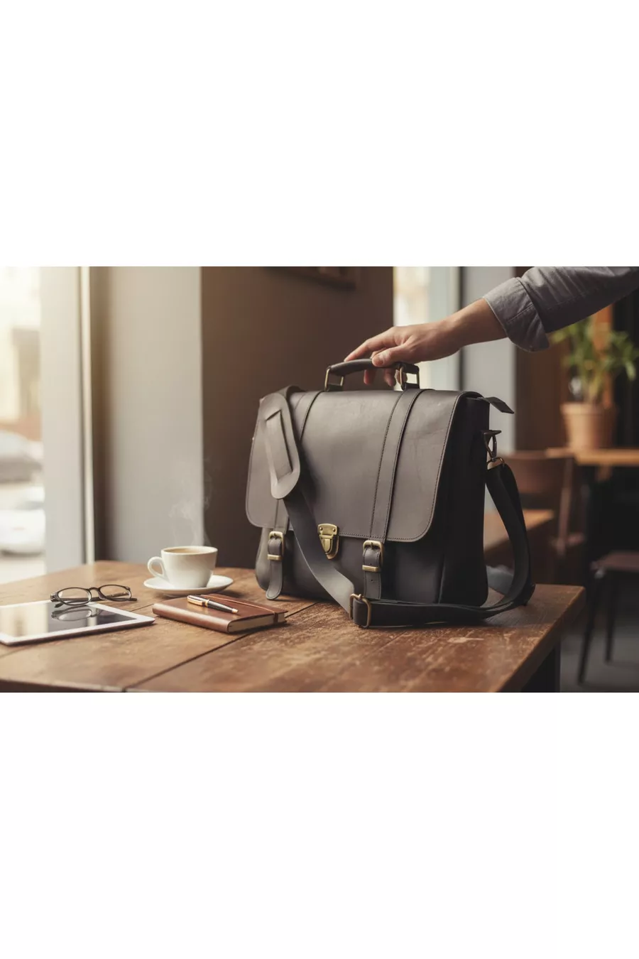 Sac bandoulière et sac messager unisexe en cuir  % authentique – Design élégant, minimaliste et durable