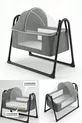 Lit bébé à côtés épais, avec moustiquaire et tente, suspendu. Berceau panier portable neuf anthracite