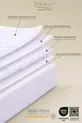 Protection de matelas ajustée en coton matelassé  % premium, entièrement imperméable aux liquides, taille simple, double et king
