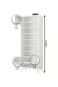 Étagère à chaussures blanche  brevetée, 9 étagères, sur pieds, armoire polyvalente à 4 portes, placard à provisions
