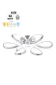 Plafonnier en chrome moderne Alis, lumière blanche pure au plafond, salon, cuisine, chambre à coucher, lustre LED