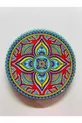 Poche, Sac, Miroir de maquillage, Motif élégant, Avec pierres, Double face, Rond 7cm