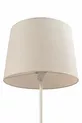 Lampadaire en tissu métallique crème à une seule jambe Cora pour salon, séjour et chambre à coucher