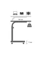 Tablette et support pour ordinateur portable réglables en hauteur - Pin Atlantique (À ROULETTES) Bord Ovale