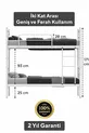 Lit superposé en métal blanc détachable Koza Ranza compatible avec matelas 