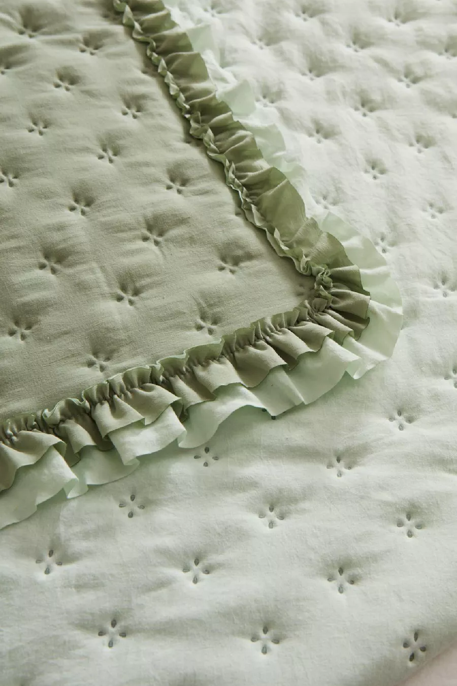 Ensemble de couverture de lit double Viona Sauge