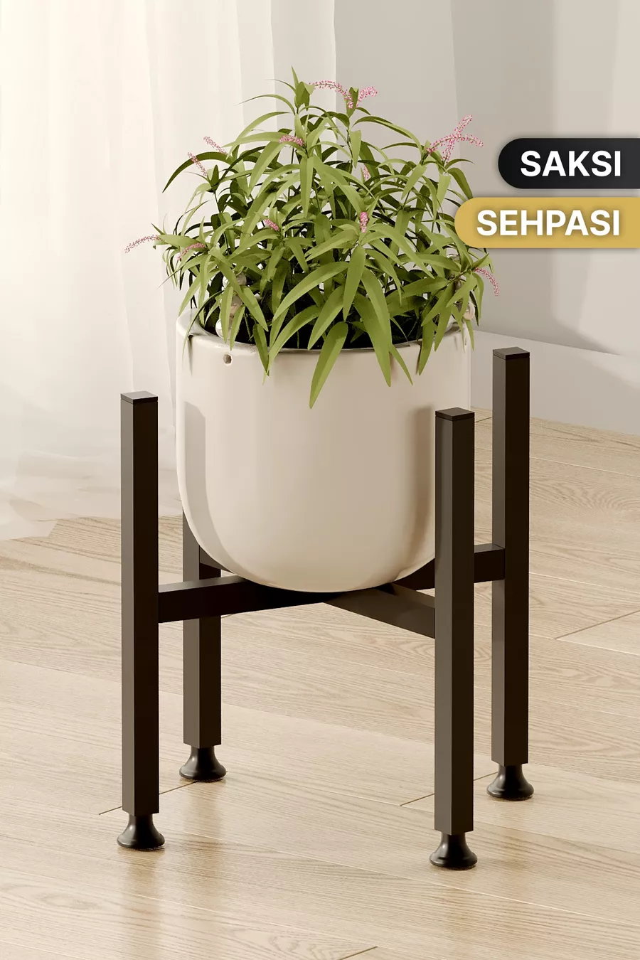 Table de Pot Mini Potées Support de Fleurs Métallique Décoratif Pieds Réglables en Acier Inoxydable  cm Porte-Plantes
