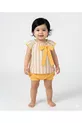 Ensemble fille 2 pièces en mousseline à rayures avec short et nœud