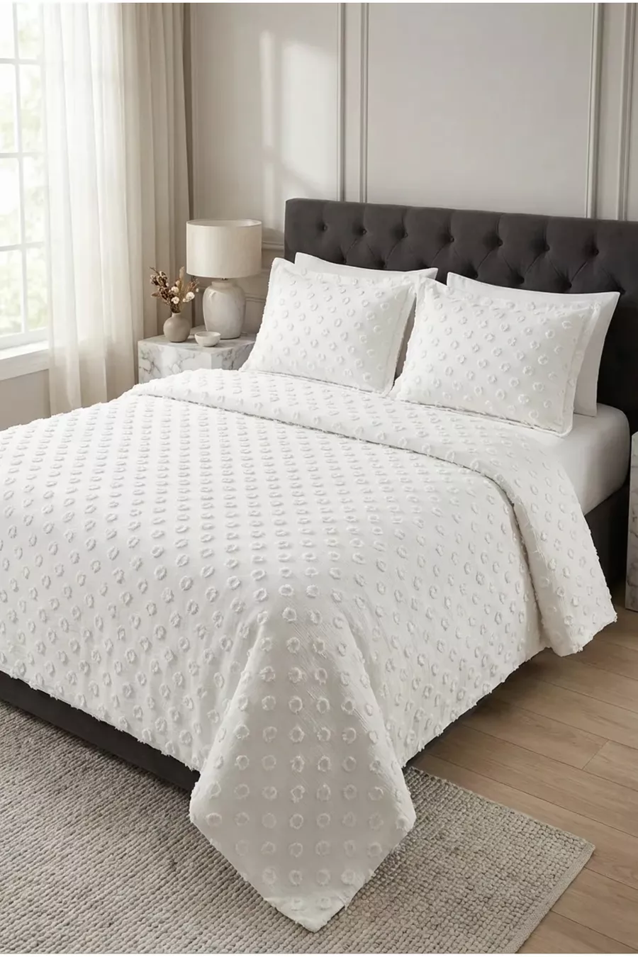 Set de Housse de Lit Double – 2 Taies d'Oreiller Incluses  x 