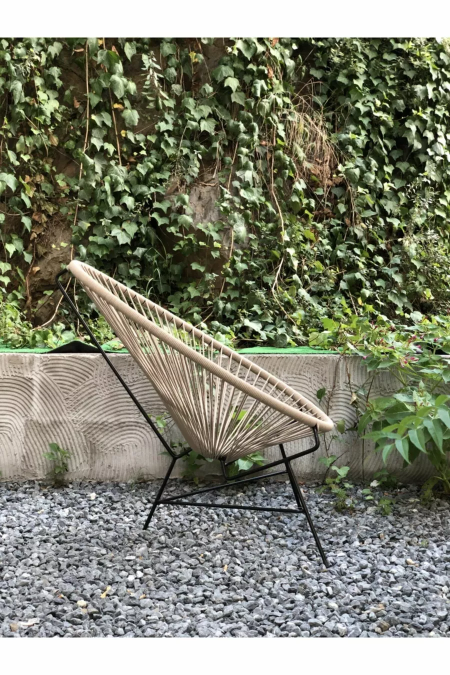 Chaise d'extérieur en osier Egg Acapulco