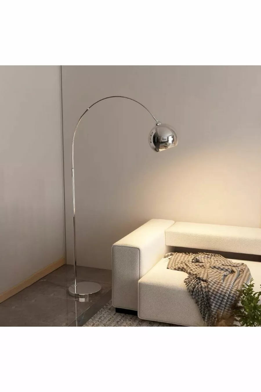 Lampadaire Enve Série Moderne Chromé Col de Cygne (Faites attention à ce que le nom du magasin et celui du vendeur ne soient pas identiques)