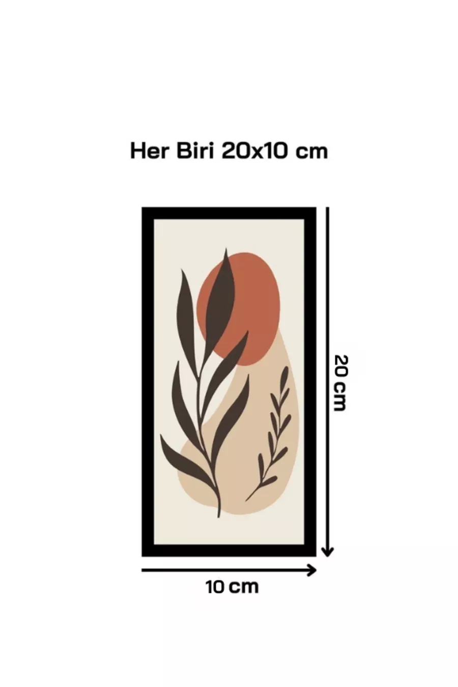 Décoration Murale Feuilles Bohèmes en 7 Parties - Ensemble de Tableaux pour Salon, Séjour, Chambre, Cuisine, Bureau, Entrée