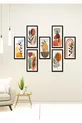 Décoration Murale Feuilles Bohèmes en 7 Parties - Ensemble de Tableaux pour Salon, Séjour, Chambre, Cuisine, Bureau, Entrée