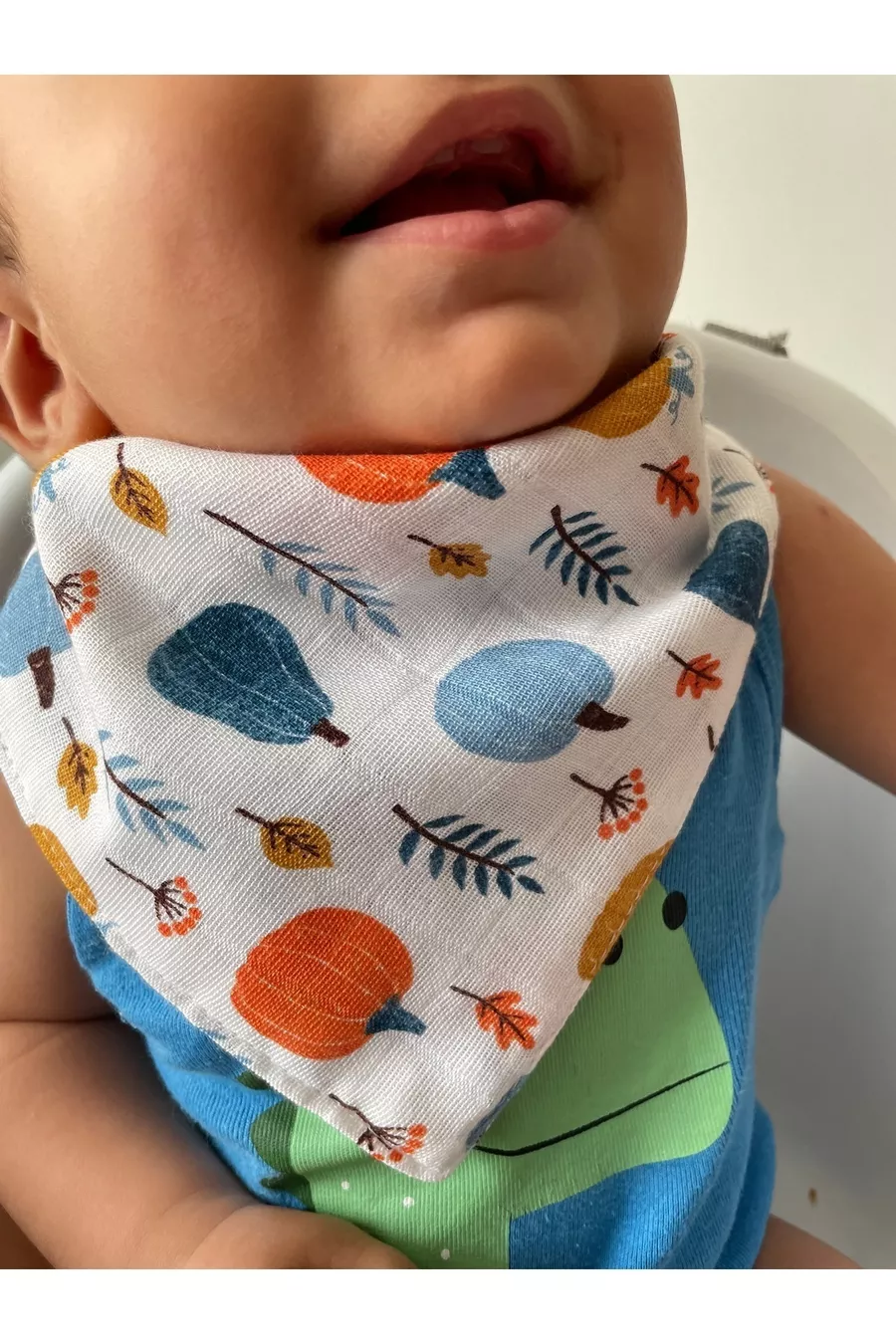 ( PIÈCES) Bavoir & Foulard pour Bébé en Tissu Mousseline avec Pressions Run Baby