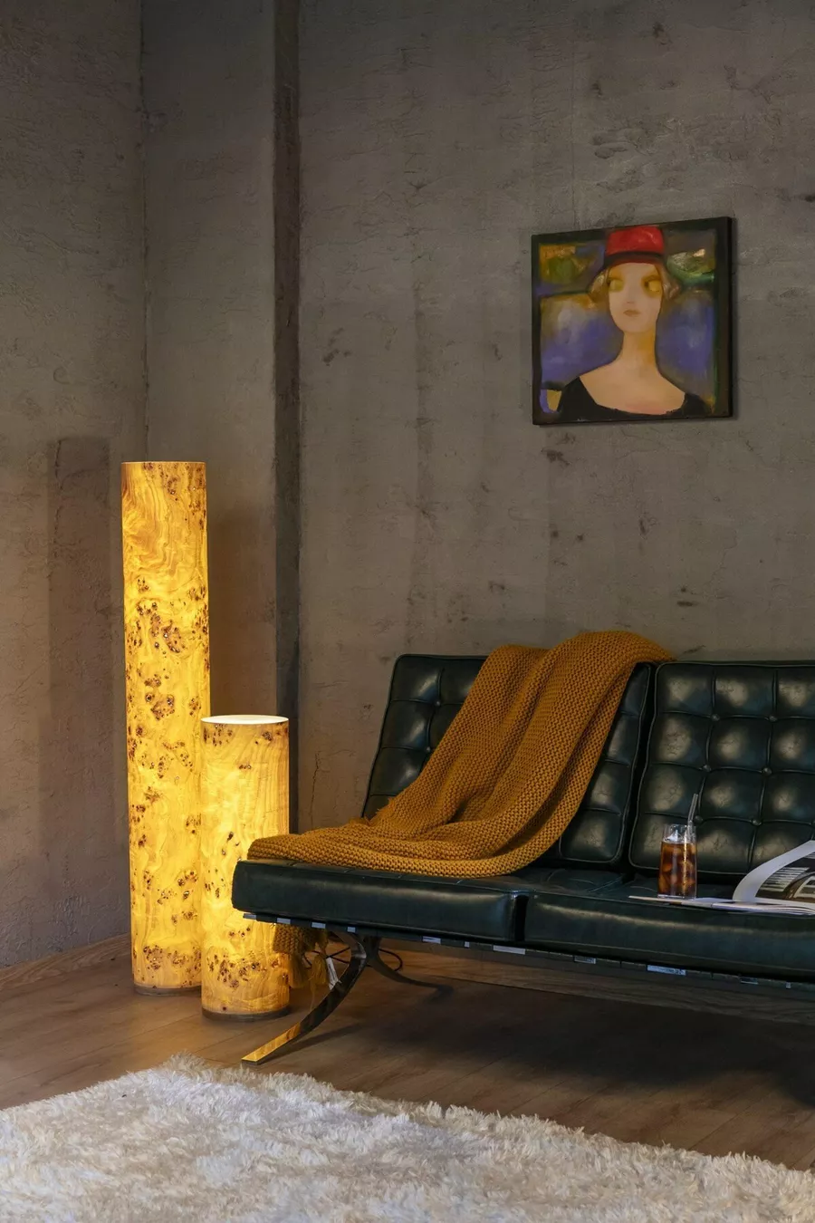 Arbre Mazel Revêtement en Bois TUHKİMO Lampadaire Élégance Naturelle
