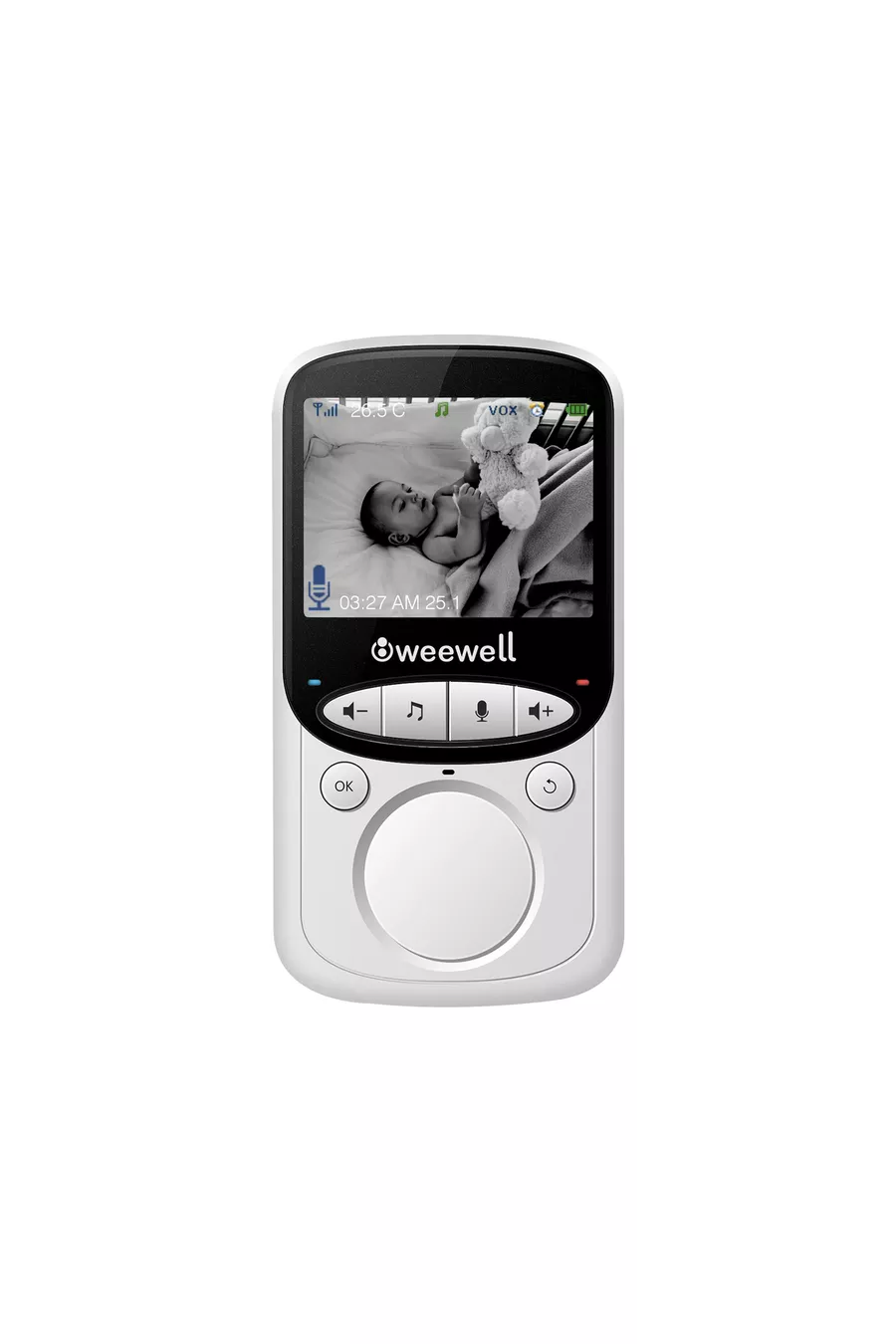  Caméra Bébé Weewel - Écran LCD 2,4", Conversation Bidirectionnelle, Berceuse Apaisante